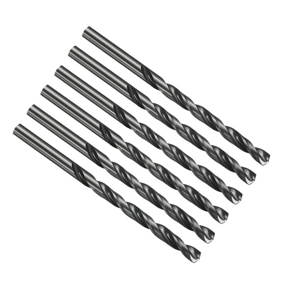 Uxcell B Drill Bit, Micro Number Small Bits 4341 High-Speed Steel 135 Nitride Black Finish for Soft Thin Metal Steel Wood Acrylic - 6 Pack