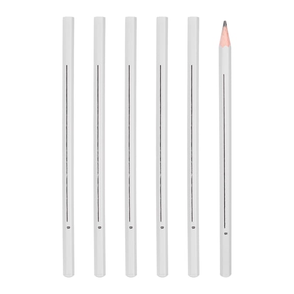 Uxcell B Graphite Pencils for Drawing, 6Pcs Sketching Pencils Wood Art Supplies Set Hexagonal Pen Break-Resistant for Painting Sketching Artist Design