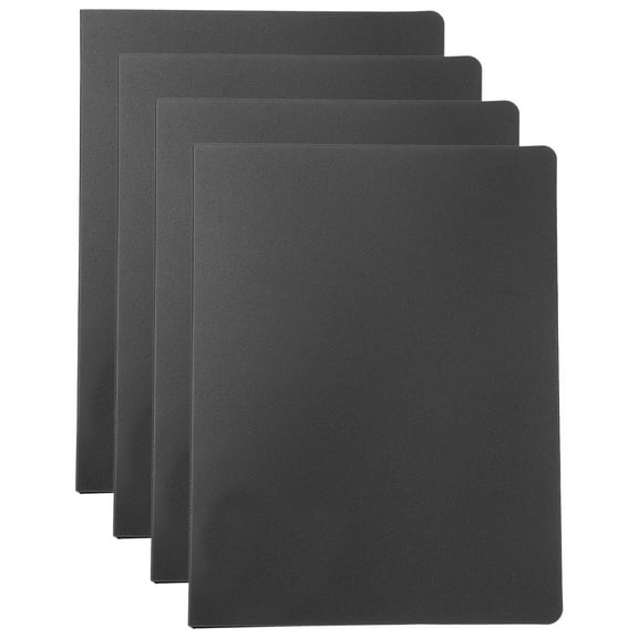 Uxcell B5 Binder Cover, 4 Pcs PP 9 Ring Loose Leaf Binder Protector Round Ring Binder, Black