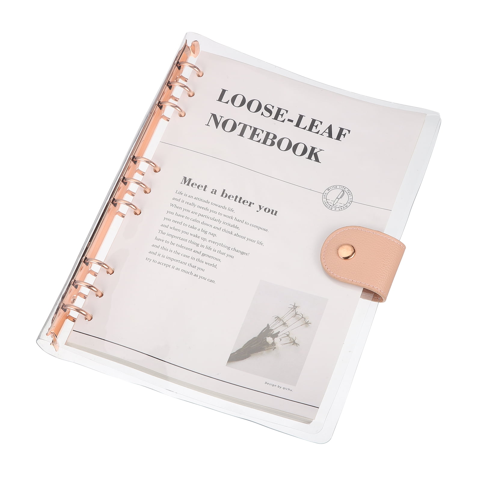 Uxcell B5 Notebook Binder, Transparent Polyvinyl chloride 9-Ring ...