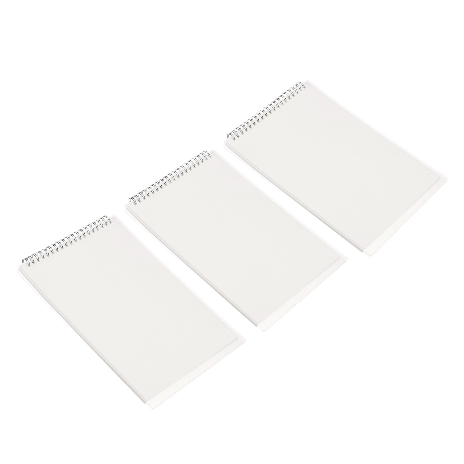 Uxcell B5 Top Memo Pad 5x8 Inch 80 Sheets Blank Paper Spiral Notebook ...