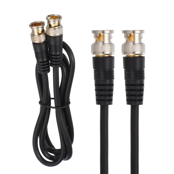 Uxcell BNC Male to BNC Male Coaxial Cable, 1M RG59 75-3 Video Cable Extension Connector for DVR CCTV Camera Security System Monitor Video Connection, Black