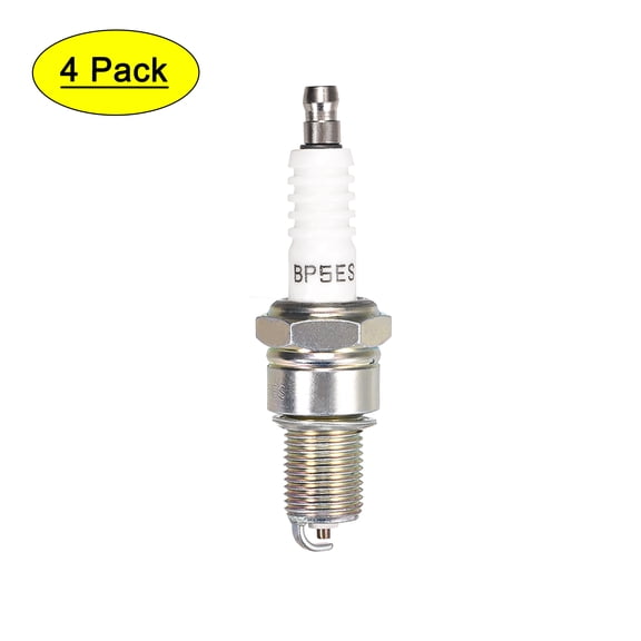 Uxcell BP5ES Spark Plug for Generator Tractor Minibike Silver Tone 4 Pack