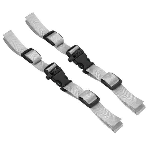 Uxcell Backpack Belt Strap, 2 Pack Nylon Webbing Adjustable Replacement Waist Strap with Quick Release Buckle, Grey