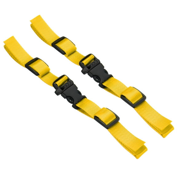 Uxcell Backpack Belt Strap, 2 Pack Nylon Webbing Adjustable Replacement Waist Strap with Quick Release Buckle, Yellow
