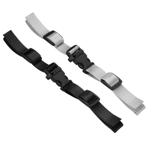 Uxcell Backpack Belt Strap Set, 2 Pack Nylon Webbing Adjustable Waist Strap with Quick Release Buckle, Black, Grey