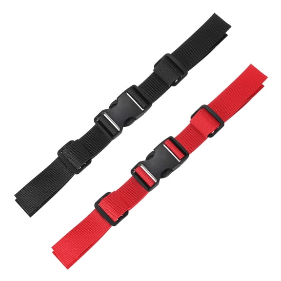 Uxcell Backpack Chest Strap [2PCS] - Adjustable Sternum Straps - [Black & Red-11 x 6IN] Chest Belt with Quick Release Buckle