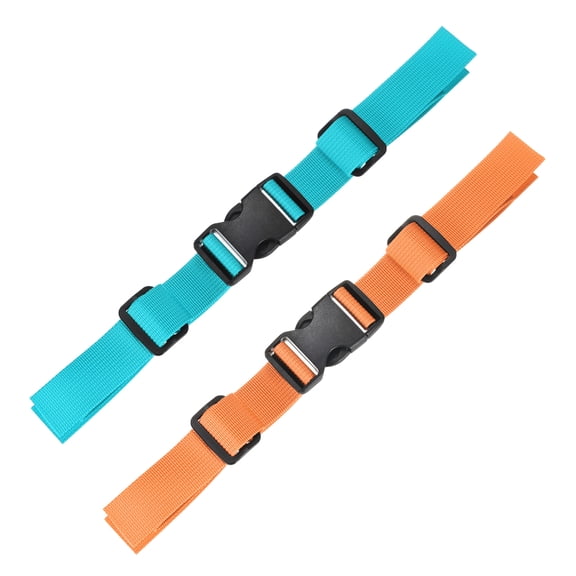 Uxcell Backpack Chest Strap [2PCS] - Adjustable Sternum Straps - [Sky Blue & Orange-11 x 6IN] Chest Belt with Quick Release Buckle
