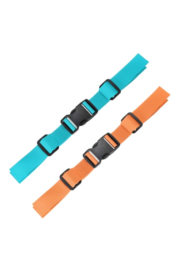 Backpack Chest Strap [2PCS] - Adjustable Sternum Straps - [Sky Blue & Orange-11 x 6IN] Chest Belt with Quick Release Buckle