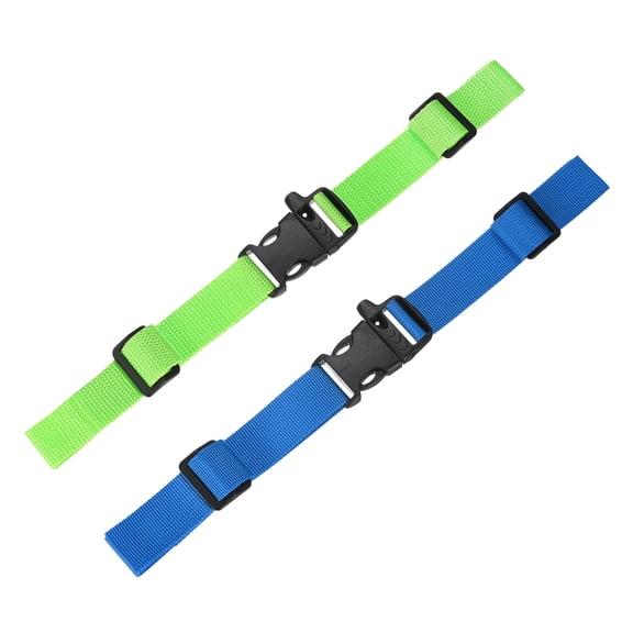 Uxcell Backpack Chest Strap [2PCS] - Adjustable Sternum Straps with Whistle Buckle - [Green & Blue] Chest Belt Quick Release Buckle