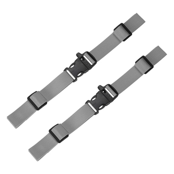 Uxcell Backpack Chest Strap [2PCS] - Adjustable Sternum Straps with Whistle Buckle - [Grey] Chest Belt Quick Release Buckle