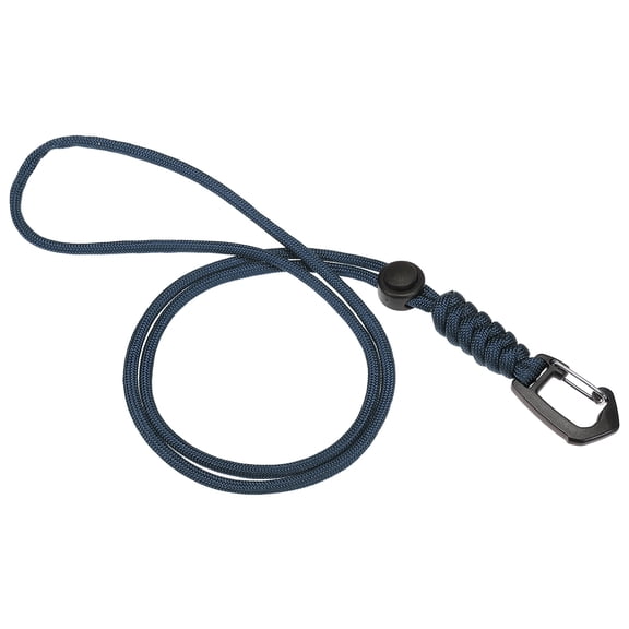 Uxcell Badge Lanyard 18.8 Inch, Necklace Keychain Cord Metal Clasp Hook Ring Strap for Keys, Dark Blue