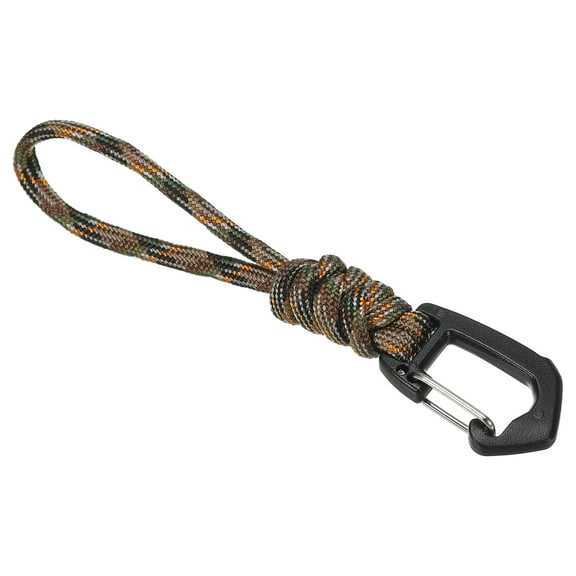 Uxcell Badge Lanyard 4.7 Inch, Necklace Keychain Cord Metal Clasp Hook Ring Strap for Keys, Camo Gold