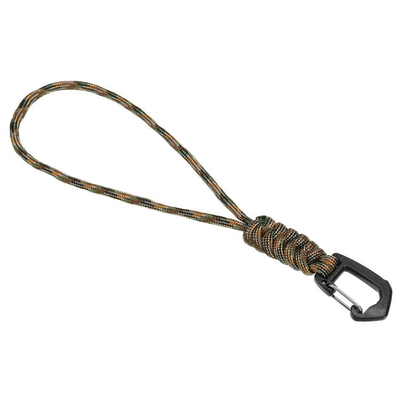 Uxcell Badge Lanyard 8.6 Inch, Necklace Keychain Cord Metal Clasp Hook Ring Strap for Keys, Camo Gold