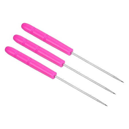 Uxcell Badminton Tennis Racket Racquet Stringing Awl String Straight Guiding Tool, Rose Red 3Pack