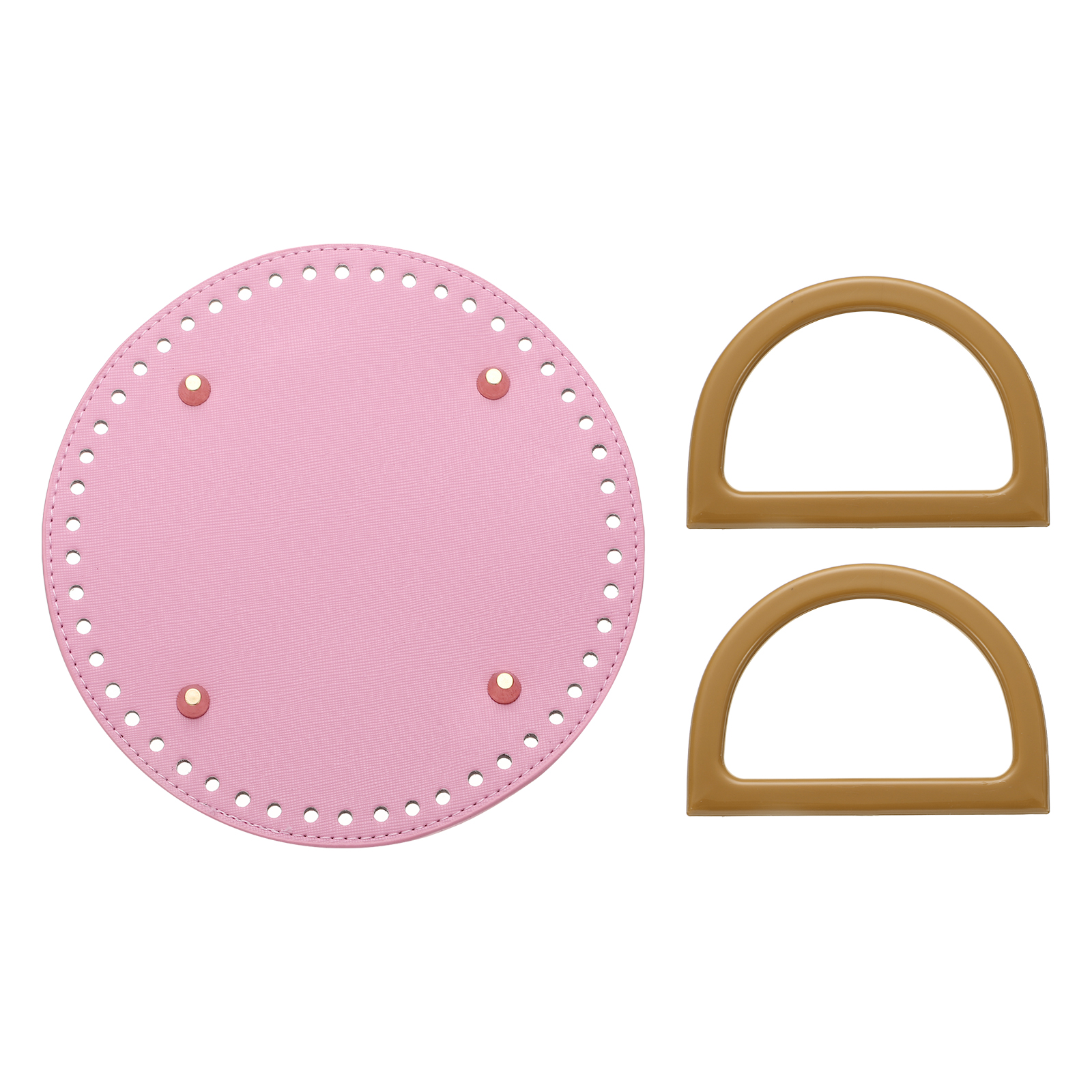 Uxcell 2-Pack Oval Bag Bottom Shapers – 8.66x3.94 Inch, PU Leather, For Crochet & Knitting Bag Making