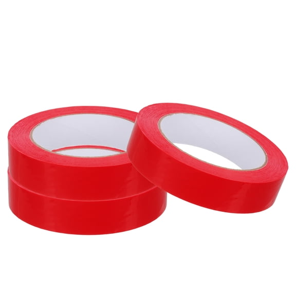 Uxcell Bag Sealing Tape 15/16 Inch x 109 Yard, Poly Plastic Bag Sealer Tape for Machine Packaging Shop Use, Red 3 Pcs