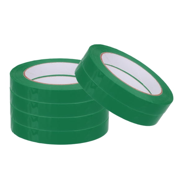 Uxcell Bag Sealing Tape 9/16 Inch x 109 Yard, Poly Plastic Bag Sealer Tape for Machine Packaging Shop Use, Green 6 Pcs