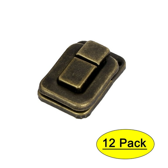 Uxcell Bags Wooden Case Iron Box Toggle Latch Hasp Lock Bronze Tone 38mm Length 12pcs