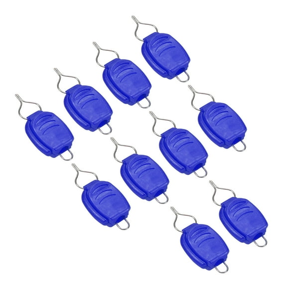 Uxcell Baitcasting Reel Fishing Line Holder Clip Stopper Keeper, Blue 10 Pack