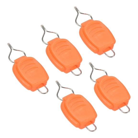 Uxcell Baitcasting Reel Fishing Line Holder Clip Stopper Keeper, Orange 5 Pack