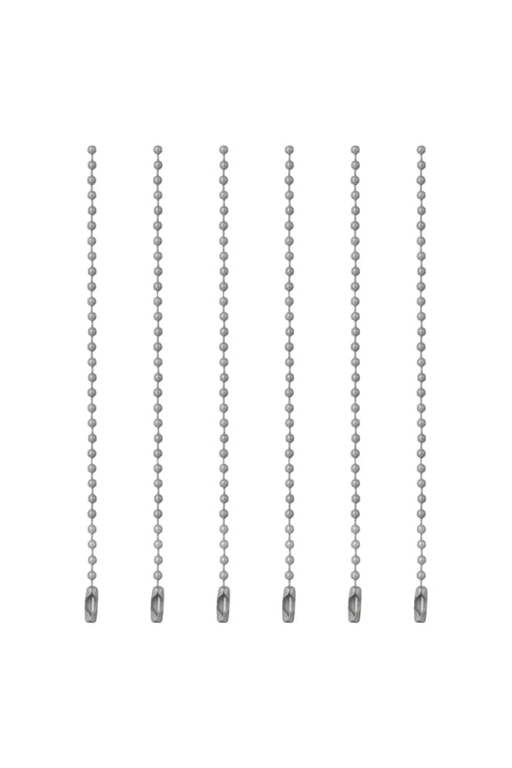 Ball Beads Chains, (4.7 Inch, Gray) (60 Pcs), Metal Dog Tag Chain Keychain Rings Beaded Extension Links Necklace Keychains, Suit for - Jewelry Making/Hanging Decoration
