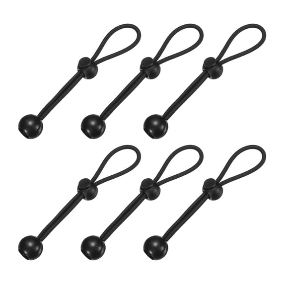 Uxcell Ball Bungee Cords, (15cm / 6 Inch, BLack) (6 PCS) Universal Bungee Tie Downs, Suit for Exterior Roller Shades and Outdoor Roller Blinds Tents Canopies Tarp
