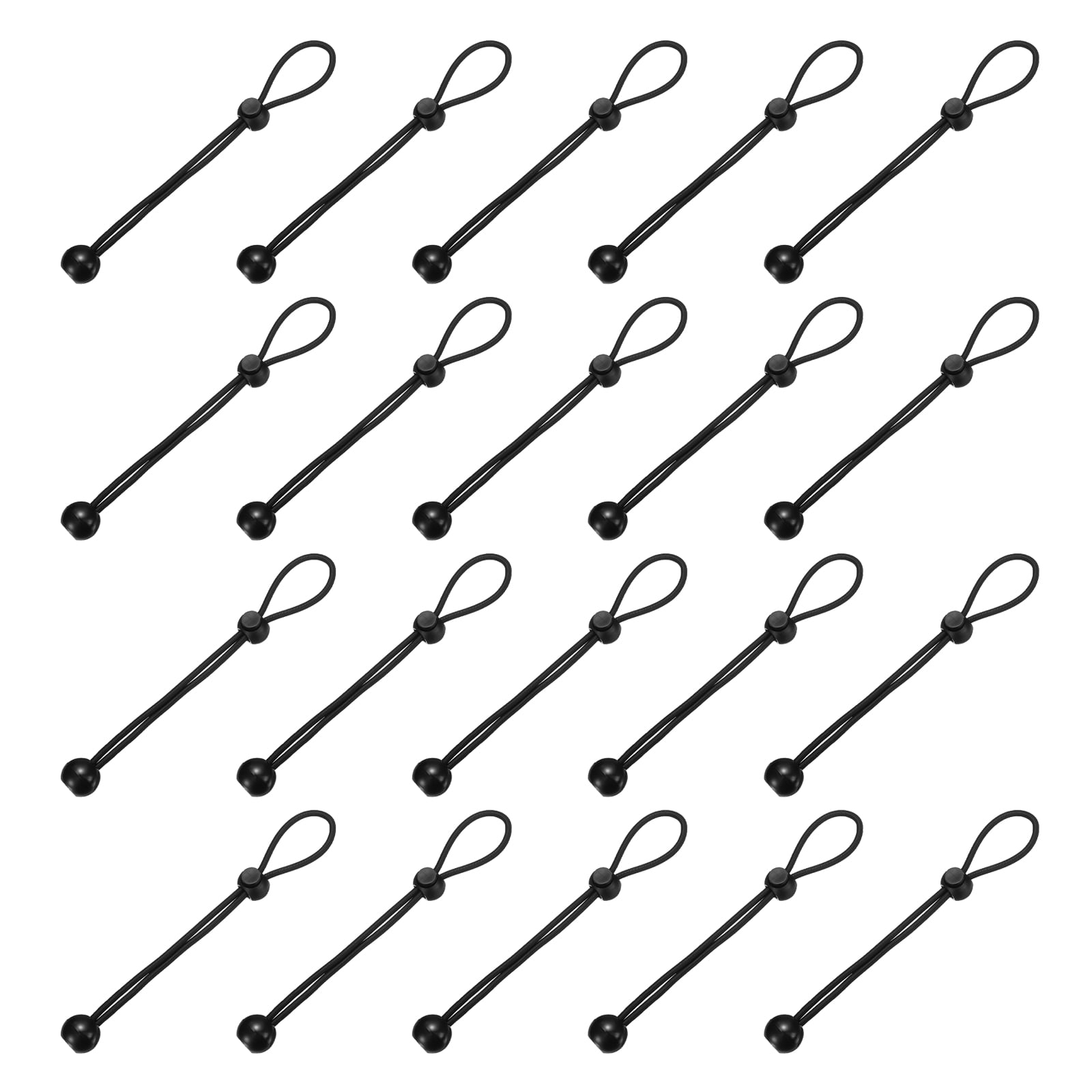Uxcell Ball Bungee Cords, (20cm / 8 Inch, Black) (20 PCS) Universal Bungee Tie Downs, Suit for Shelter Camping Cargo Outdoor Roller Blinds Tents Canopies Tarp