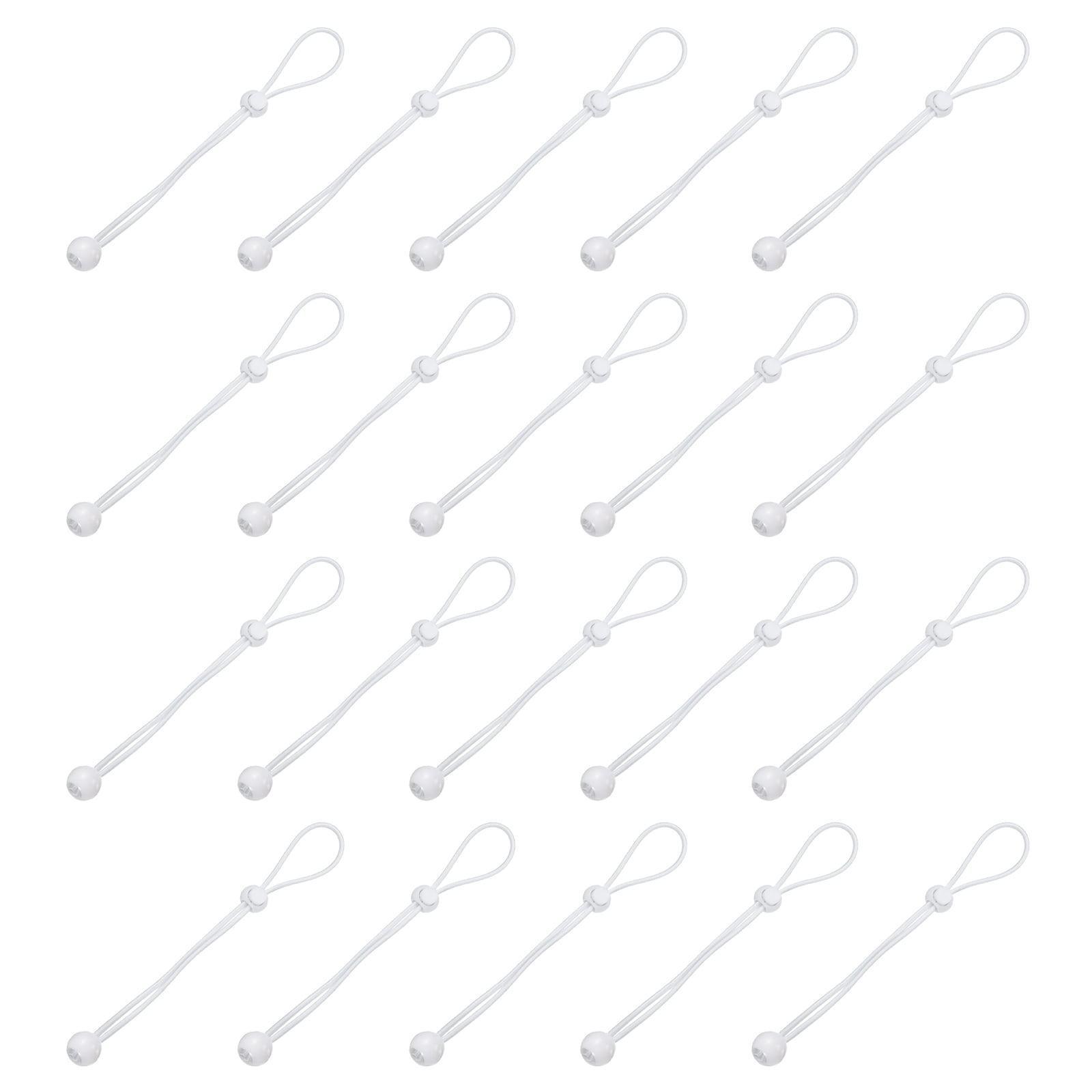 Uxcell Ball Bungee Cords, (25cm / 10 Inch, White) (20 PCS) Universal Bungee Tie Downs, Suit for Shelter Camping Cargo Outdoor Roller Blinds Tents Canopies Tarp