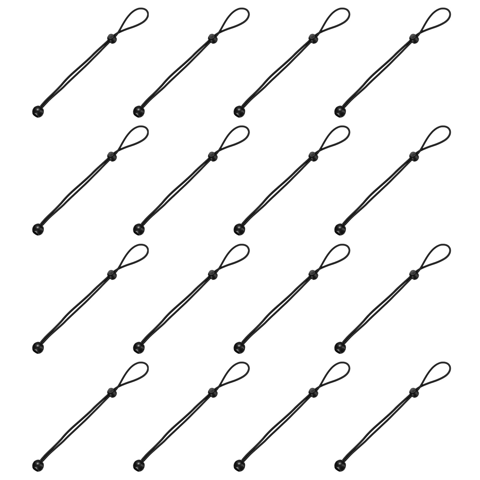Uxcell Ball Bungee Cords, (30cm / 12 Inch, Black) (16 PCS) Universal Bungee Tie Downs, Suit for Shelter Camping Cargo Outdoor Roller Blinds Tents Canopies Tarp