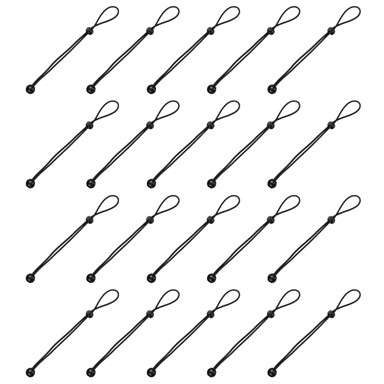 Uxcell Ball Bungee Cords, (30cm / 12 Inch, Black) (20 PCS) Universal Bungee Tie Downs, Suit for Shelter Camping Cargo Outdoor Roller Blinds Tents Canopies Tarp