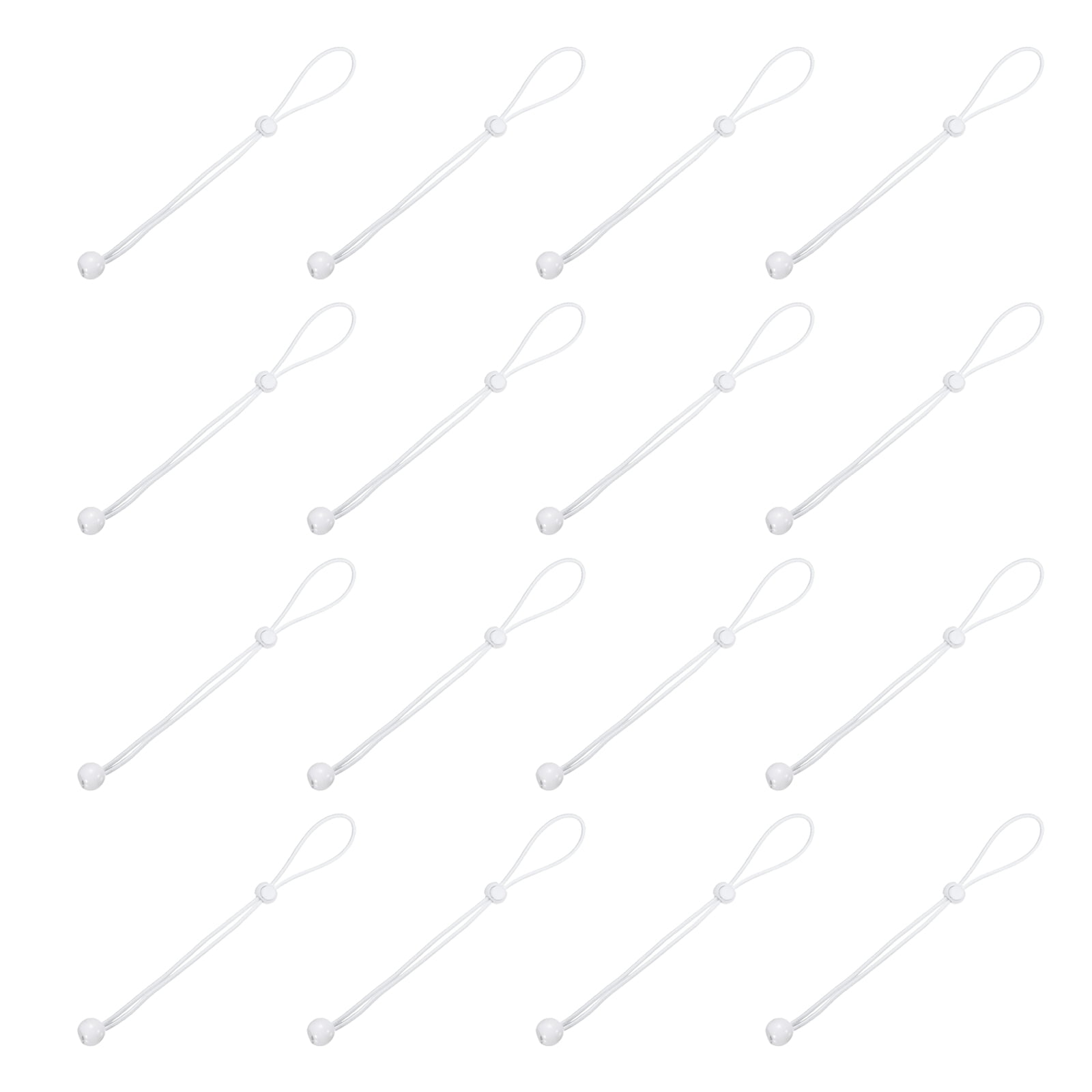 Uxcell Ball Bungee Cords, (30cm / 12 Inch, White) (16 PCS) Universal Bungee Tie Downs, Suit for Shelter Camping Cargo Outdoor Roller Blinds Tents Canopies Tarp