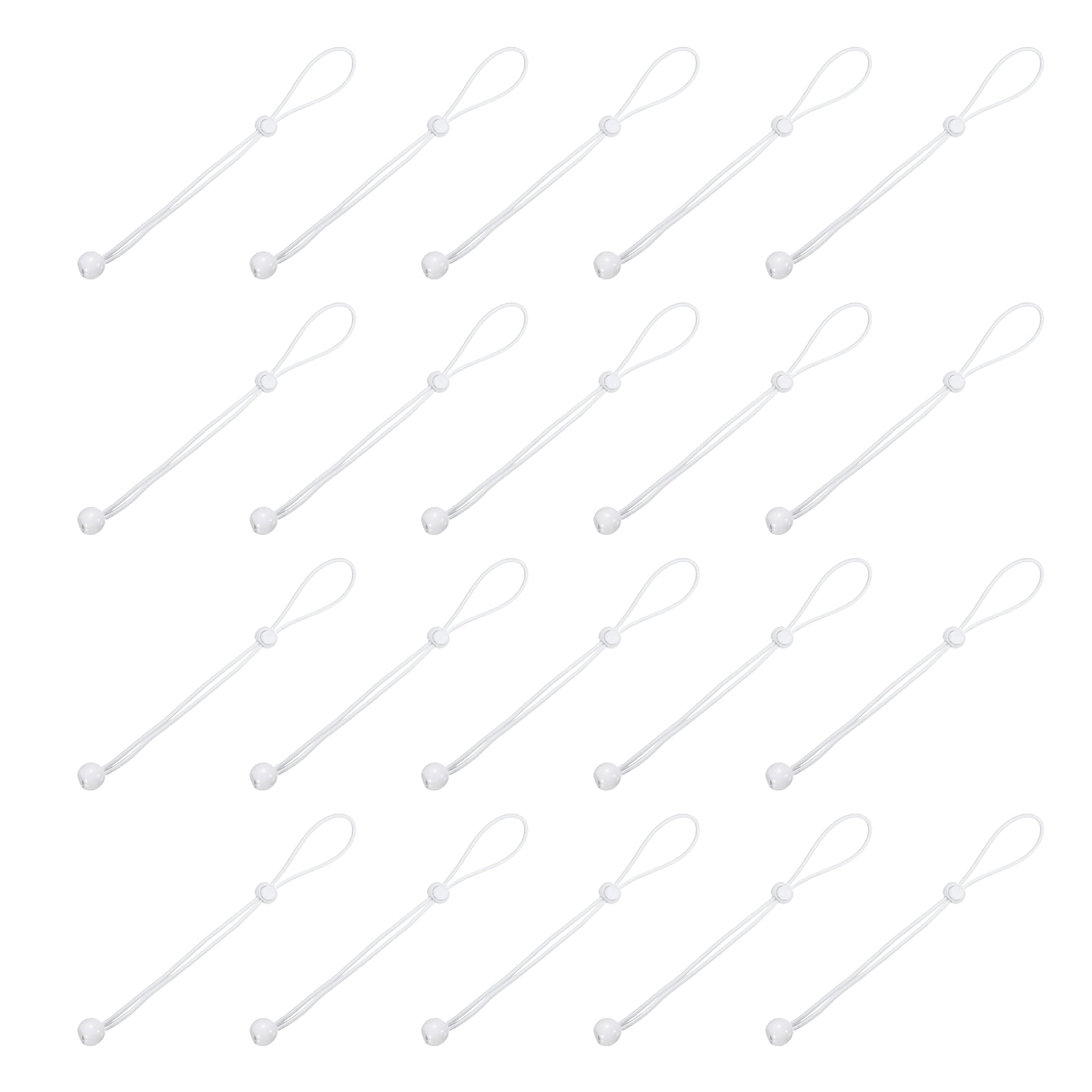 Uxcell Ball Bungee Cords, (30cm / 12 Inch, White) (20 PCS) Universal Bungee Tie Downs, Suit for Shelter Camping Cargo Outdoor Roller Blinds Tents Canopies Tarp