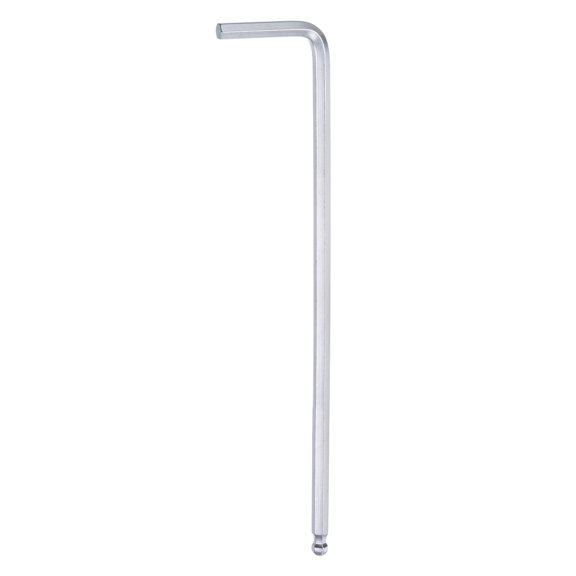 Uxcell Ball End Hex Key Wrench 4mm CR-V L-Shape Extra Long Arm Hexagon Metric Wrenches Repairing Tool, Silver Tone
