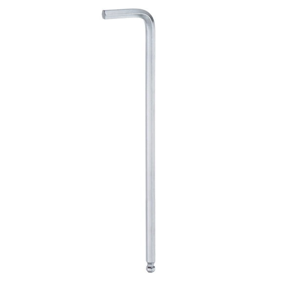 Uxcell Ball End Hex Key Wrench 5mm CR-V L-Shape Extra Long Arm Hexagon Metric Wrenches Repairing Tool, Silver Tone