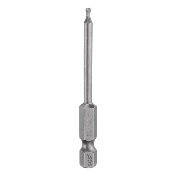 Uxcell Ball End Hex Screwdriver Bit 2mm (H2.0) Size 1/4" Hex Shank 2.56" Industrial Grade Magnetic Ball Head Bits