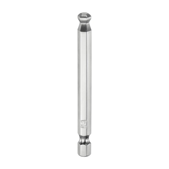Uxcell Ball End Hex Screwdriver Bit 6mm Size 1/4" Hex Shank 3" Long Magnetic Metric Hex Screw Driver Bits