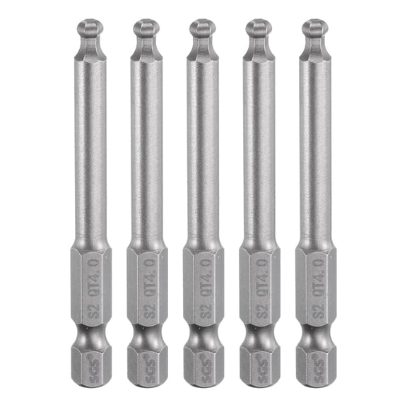 Uxcell Ball End Hex Screwdriver Bit Magnetic Tip Shank 65mx4mm