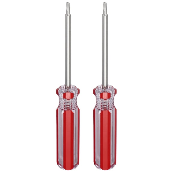 Uxcell 2PCS Special Shaped Hex Screwdriver Triangle 2.7 x 75mm Magnetic End Hexagonal Precision Screw Driver Hex Design Wrench for Doors Cabinets Computers Toys Pipe Installation