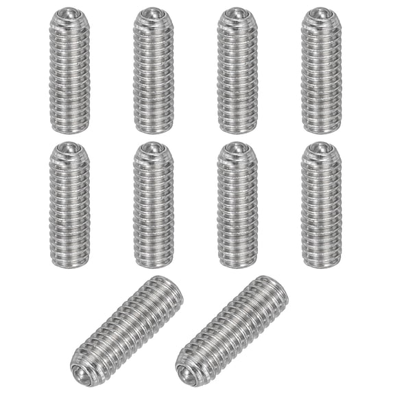 Uxcell 10Pcs M4x12mm Ball Point Set Screw 304 Stainless Steel Spring Hex Socket Screw