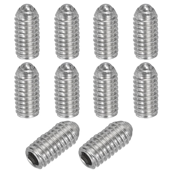 Uxcell 10Pcs M4x8mm Ball Point Set Screw 304 Stainless Steel Spring Hex Socket Screw