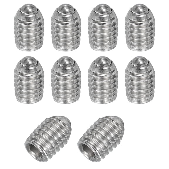 Uxcell 10Pcs M6x8mm Ball Point Set Screw 304 Stainless Steel Spring Hex Socket Screw