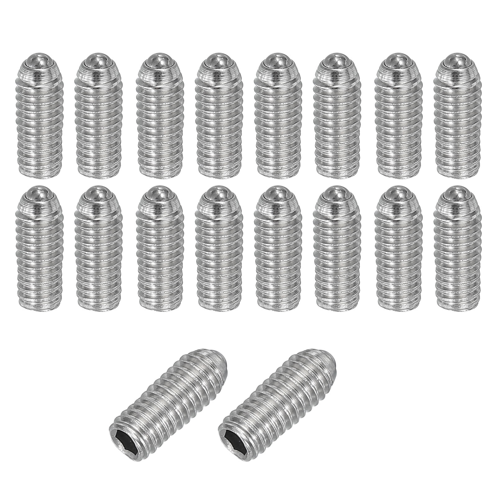 Uxcell Ball Point Set Screws, 304 Stainless Steel Hex Socket Spring ...