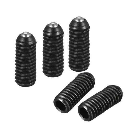 Uxcell Ball Point Set Screws, M3 x 8mm High Carbon Steel Metric Spring Hex Socket Grub Screw 5 Pack