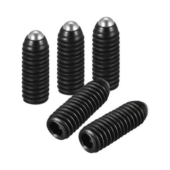 Uxcell Ball Point Set Screws, M4 x 12mm High Carbon Steel Metric Spring Hex Socket Grub Screw 5 Pack