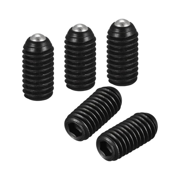 Uxcell Ball Point Set Screws, M6 x 12mm High Carbon Steel Metric Spring Hex Socket Grub Screw 20 Pack