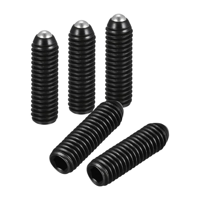 Uxcell Ball Point Set Screws, M6 x 20mm High Carbon Steel Metric Spring Hex  Socket Grub Screw 20 Pack