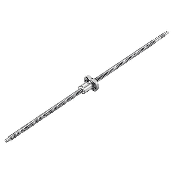 Uxcell BallScrew SFU1604 (Dia 12mm, 4mm, Length 500mm) with Ball Screw Nut Standard End Machining for BK/BF12 CNC Machine Parts