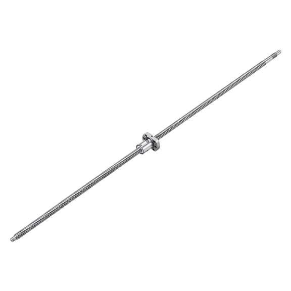 Uxcell BallScrew SFU1604 (Dia 12mm, 4mm, Length 800mm) with Ball Screw Nut Standard End Machining for BK/BF12 CNC Machine Parts