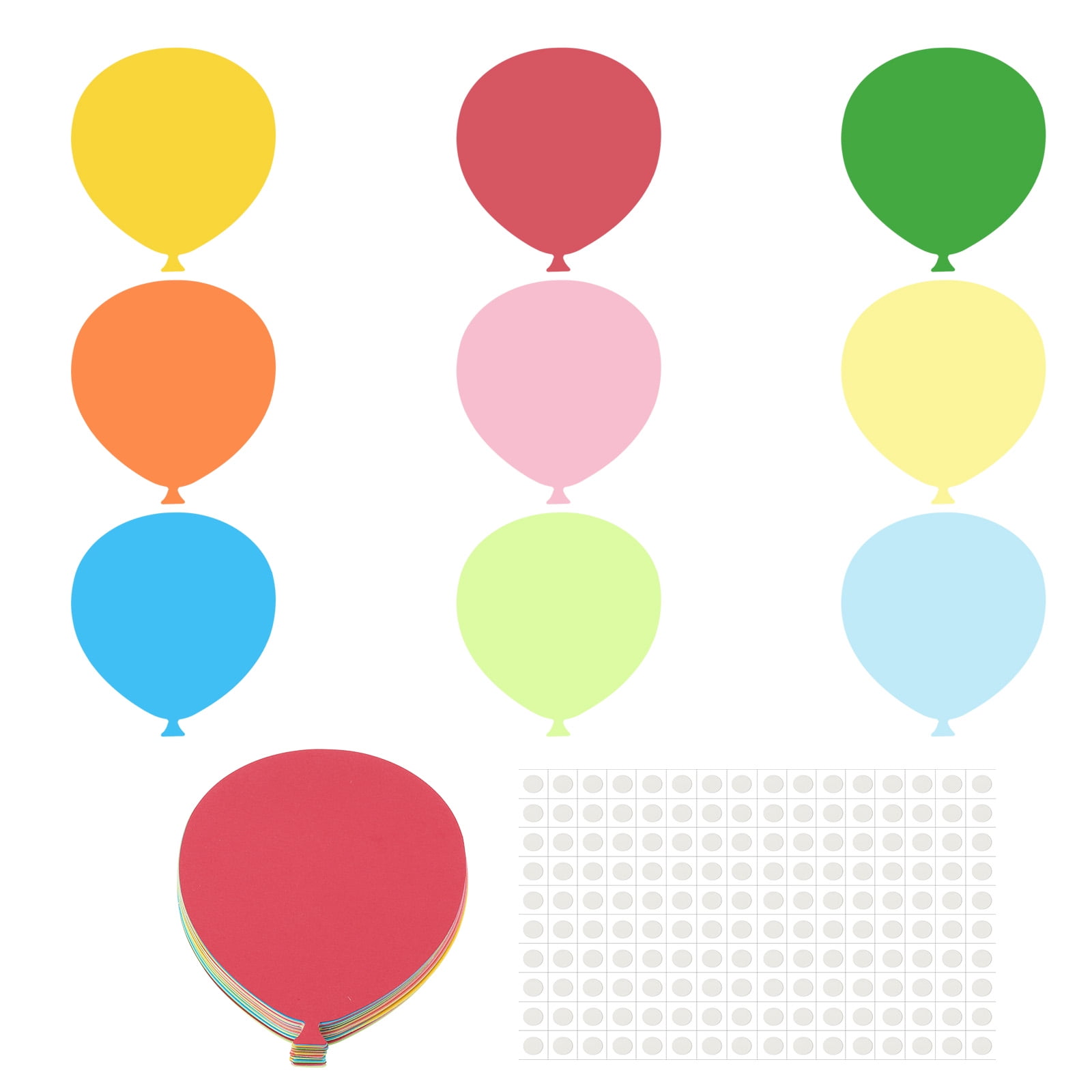 Uxcell Balloon Cutouts, 144 Pack Paper Balloons, Colorful Balloon ...